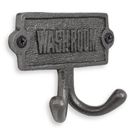 Washroom Door Sign With Hooks - Door Stops, Door Signs & Door Mats