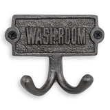Washroom Door Sign With Hooks - Door Stops, Door Signs & Door Mats