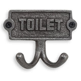 Toilet Door Sign With Hooks - Door Stops, Door Signs & Door Mats