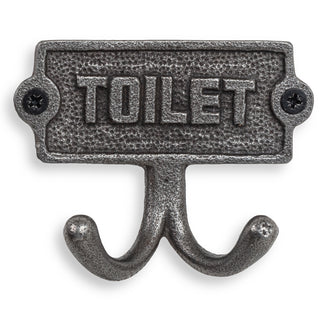 Toilet Door Sign With Hooks - Outlet - Save 20%