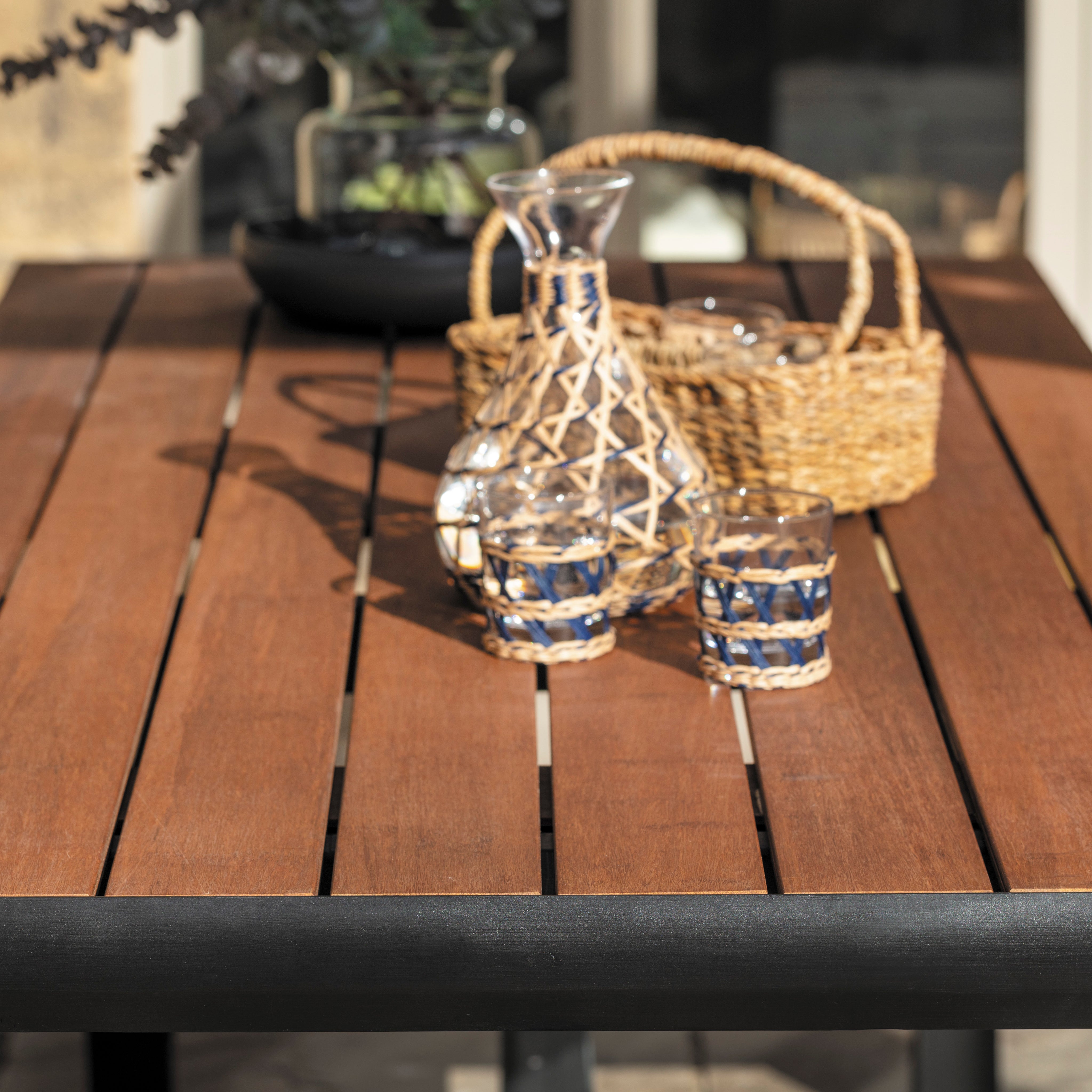 Blue Rattan And Glass Tumblers - Outlet - Save 20%