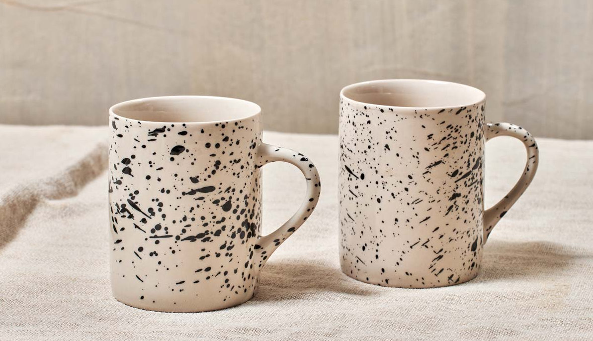Monochrome Mugs - Set Of 2 - Tableware & Entertaining