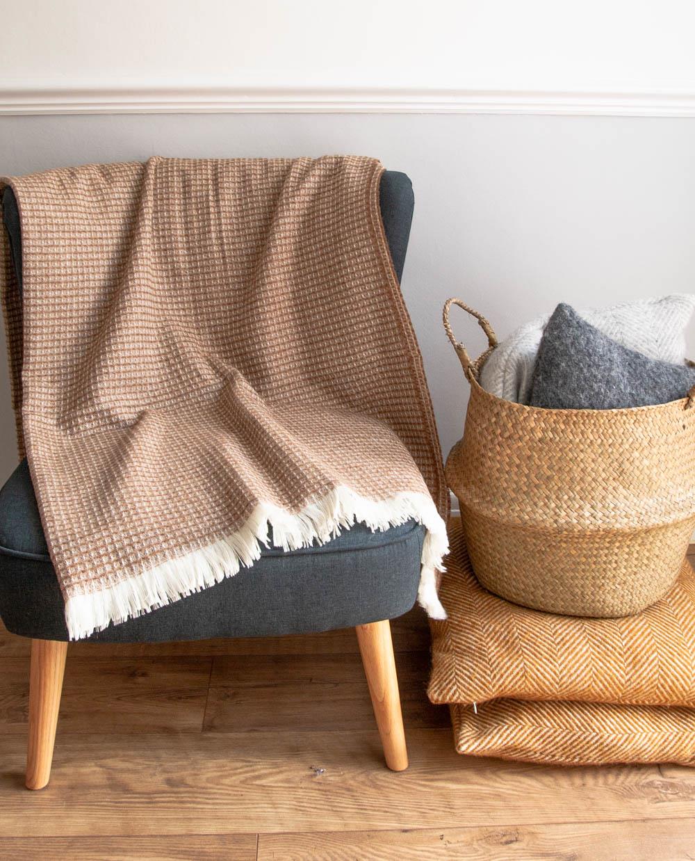 Natural Wool Throw - Outlet - Save 20%