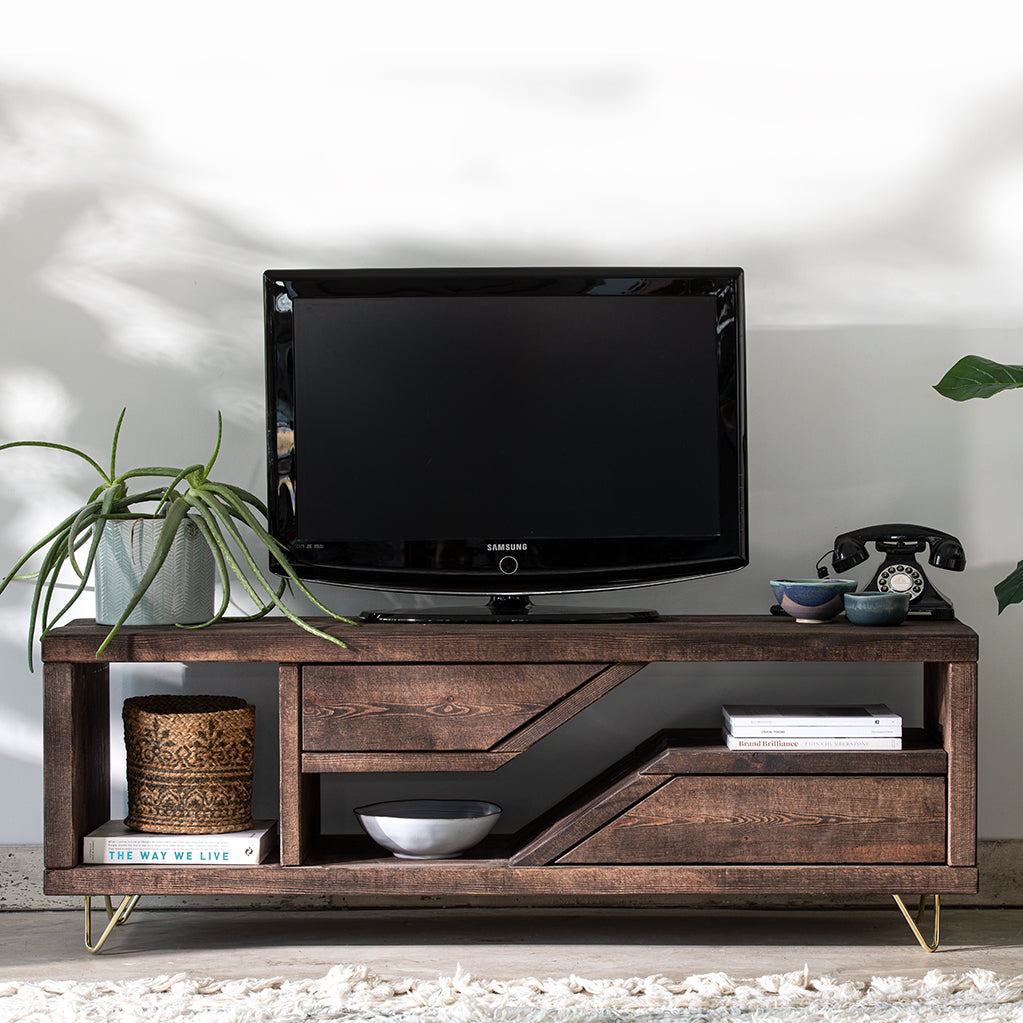 Gray Floating TV Stand Modern Wall Mount Entertainment Center - ECO GE -  Woodwaves