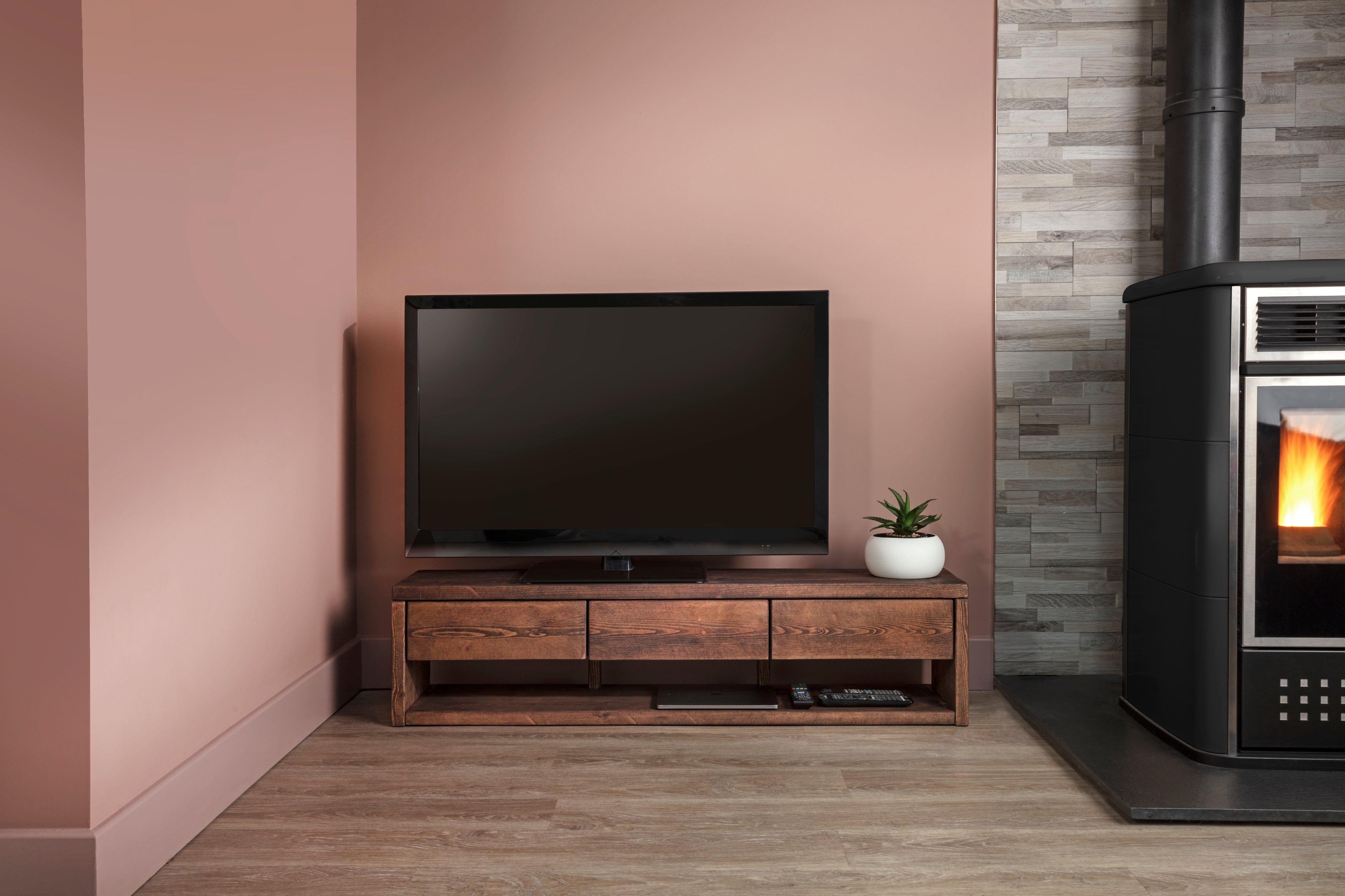 Pandon TV Stand 3 Drawers And Storage - Entertainment Centers & TV Stands