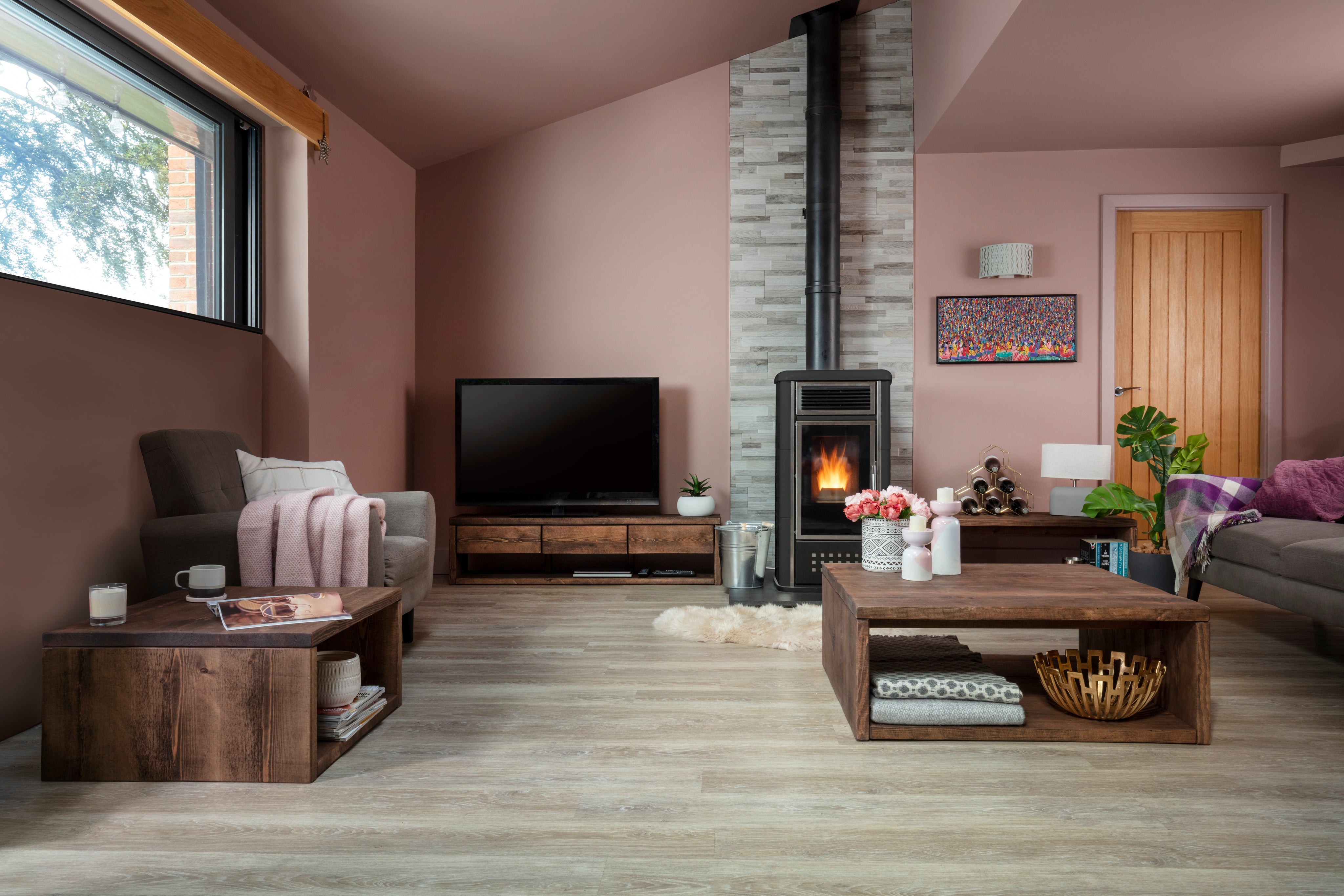 Pandon TV Stand 3 Drawers And Storage - Entertainment Centers & TV Stands