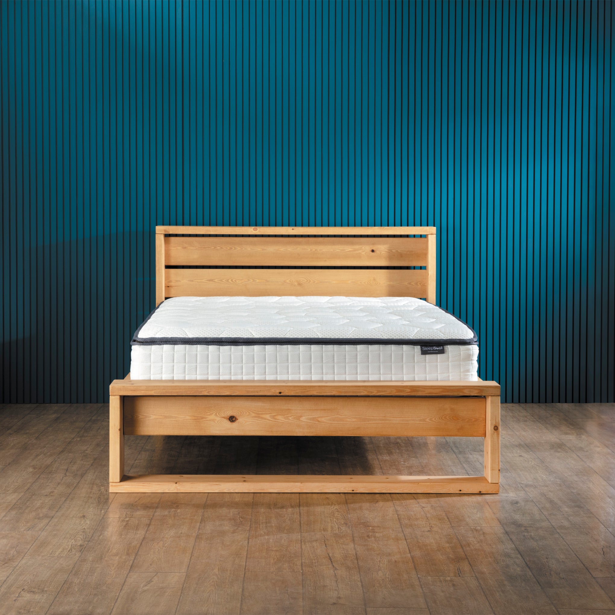 Sandyford Slatted Headboard Bed Frame - Beds & Bed Frames