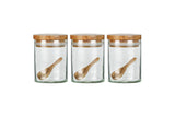 Spice Jars With Spoons - Set Of 3 -