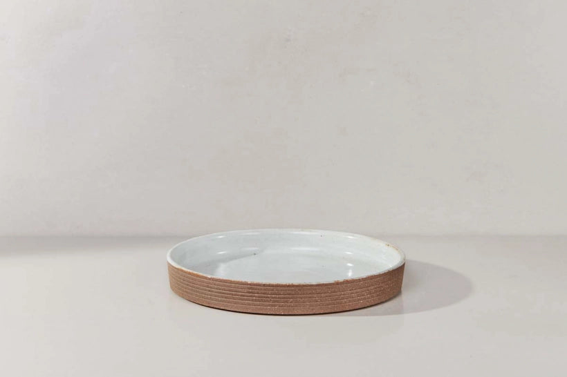 White Stoneware Plate