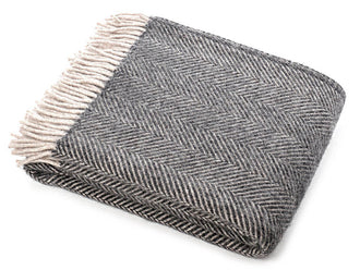 Charcoal Grey Wool Throw - Soft Furnishings