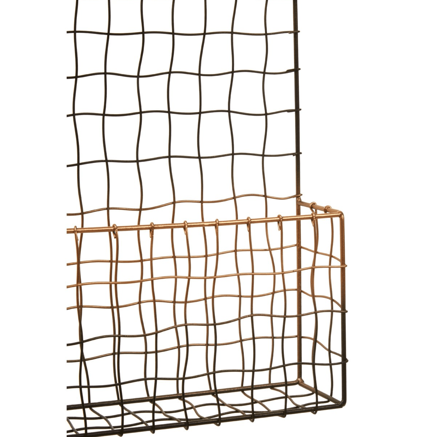 Copper And Black Metal Magazine Rack - Storage