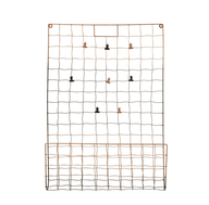Copper And Black Metal Wall Organiser - Storage