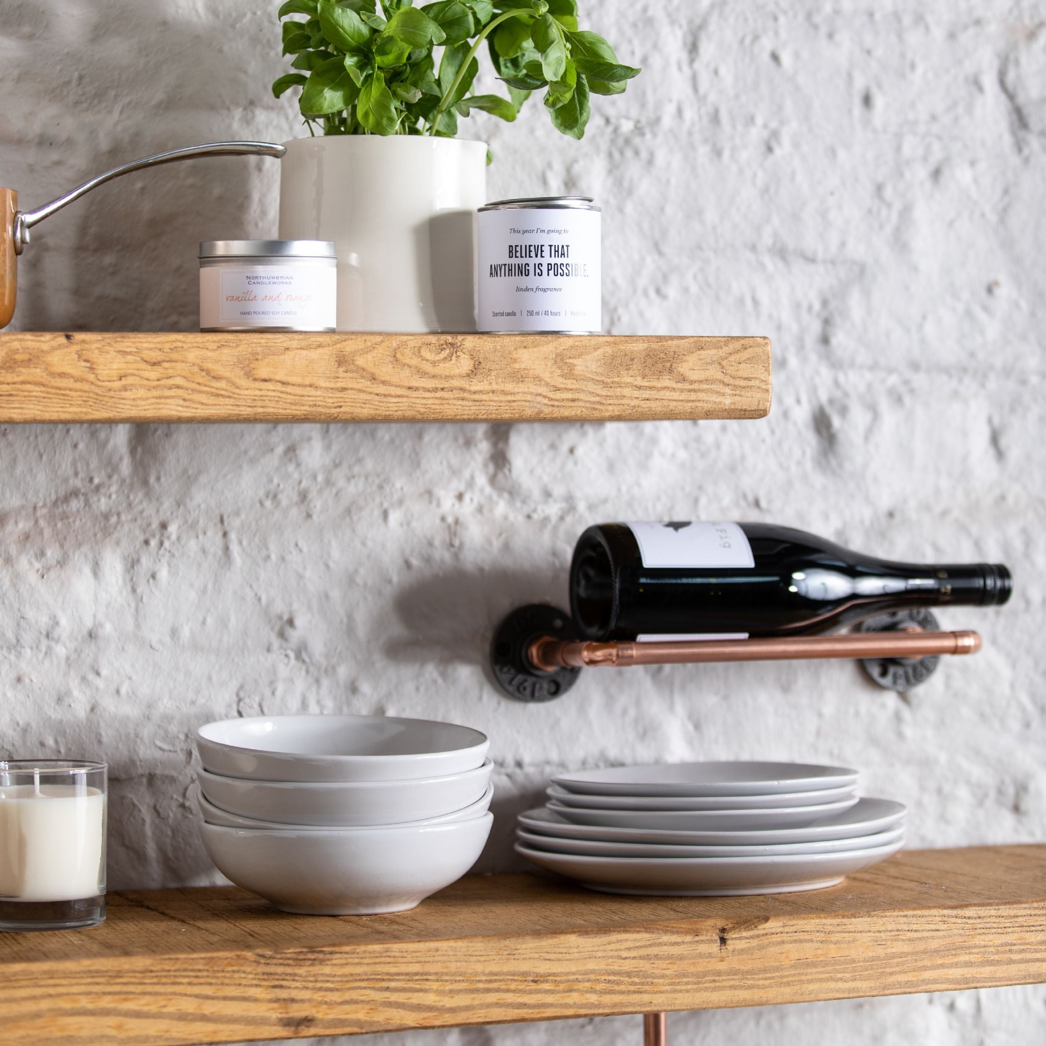 Copper Wine Bottle Holder - Tableware & Entertaining