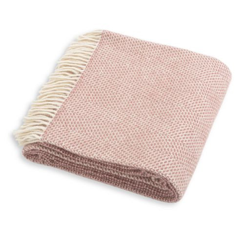 Dusky pink wool throw sale