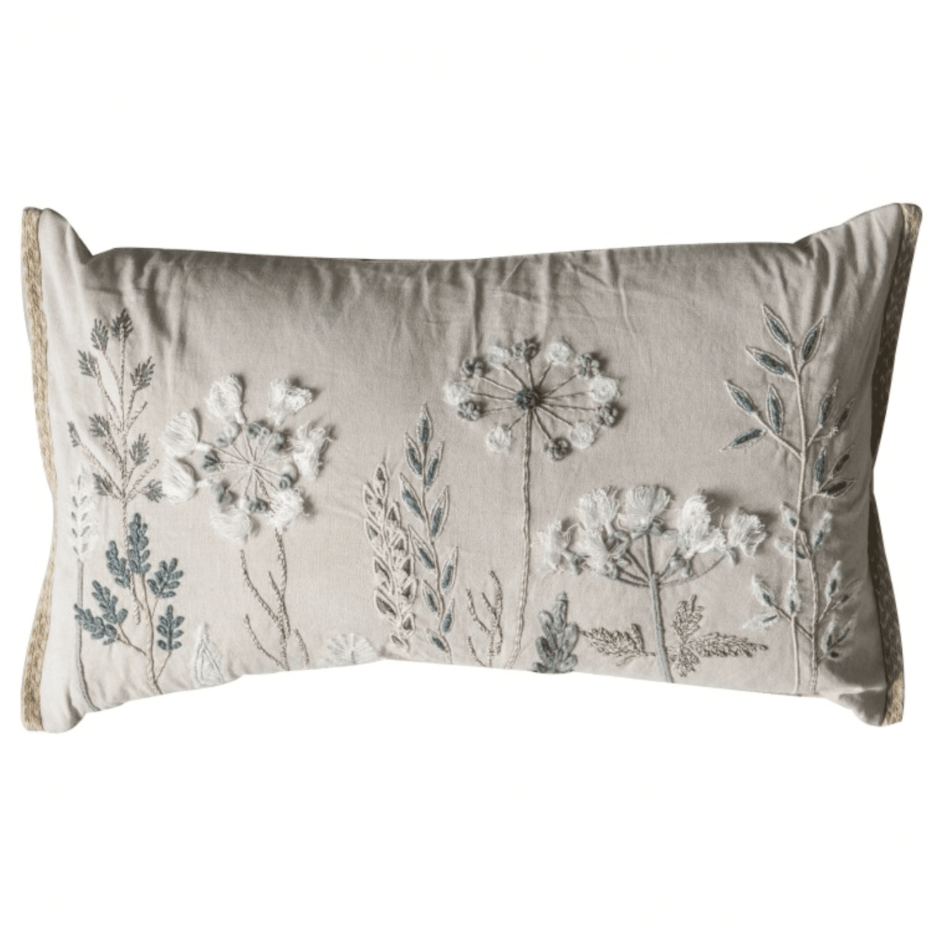 Embroidered floral pillows sale