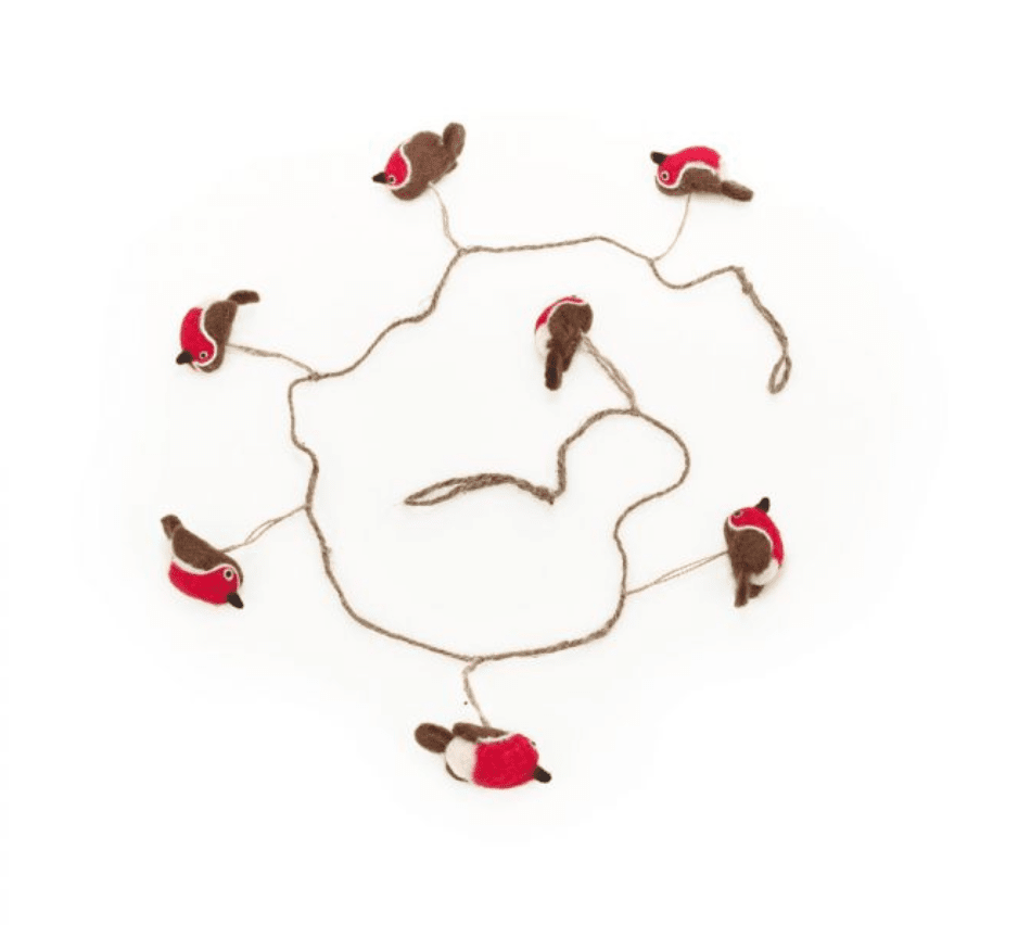 Felt Christmas Robin Garland