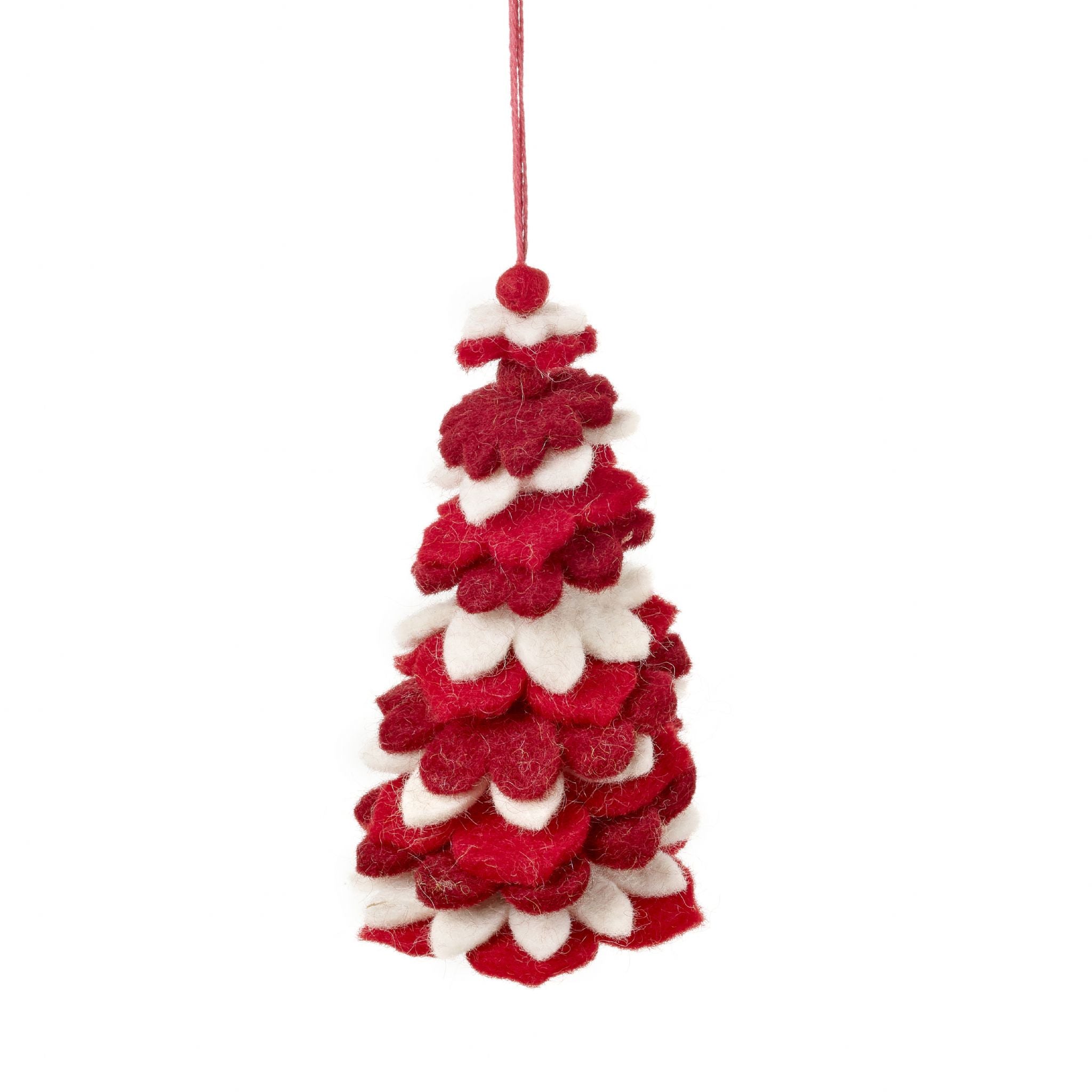 Felt Christmas Tree - Red & White - Christmas Decorations