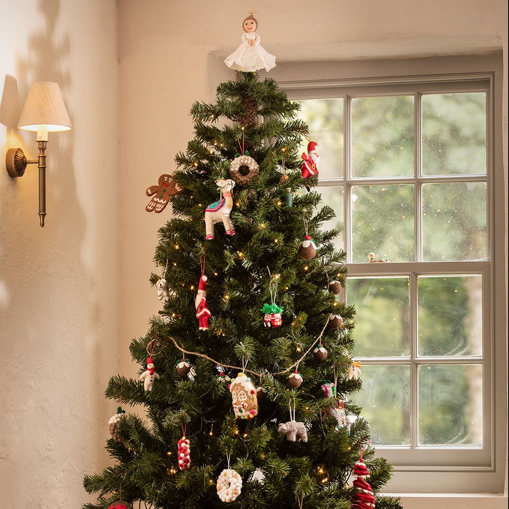 Felt Christmas Tree - Red & White - Christmas Decorations