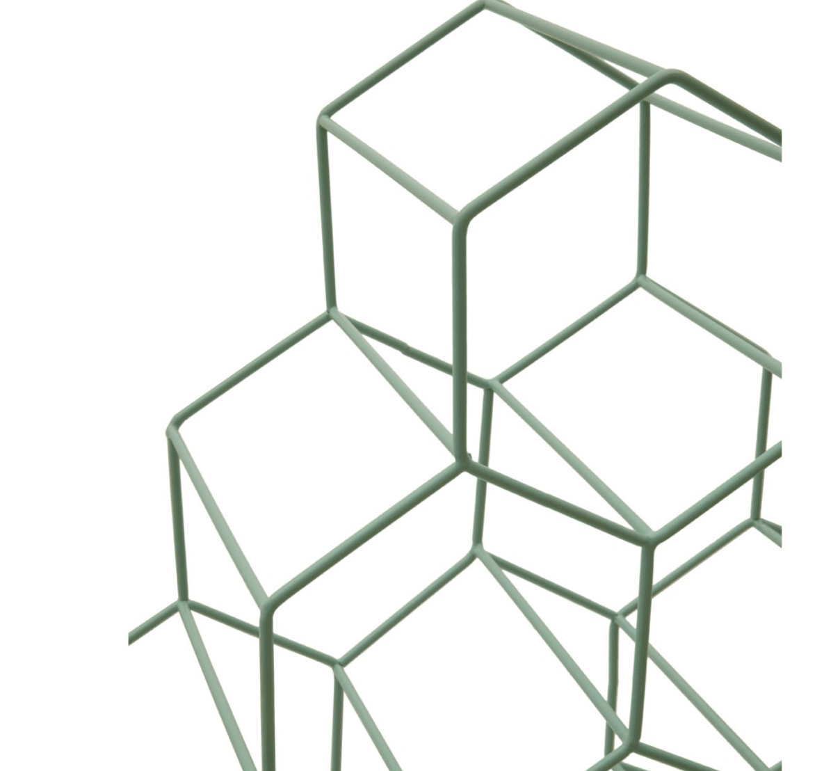 Green Metal Wine Rack - Tableware & Entertaining