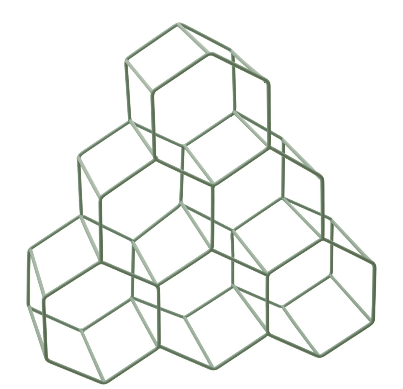 Green Metal Wine Rack - Tableware & Entertaining