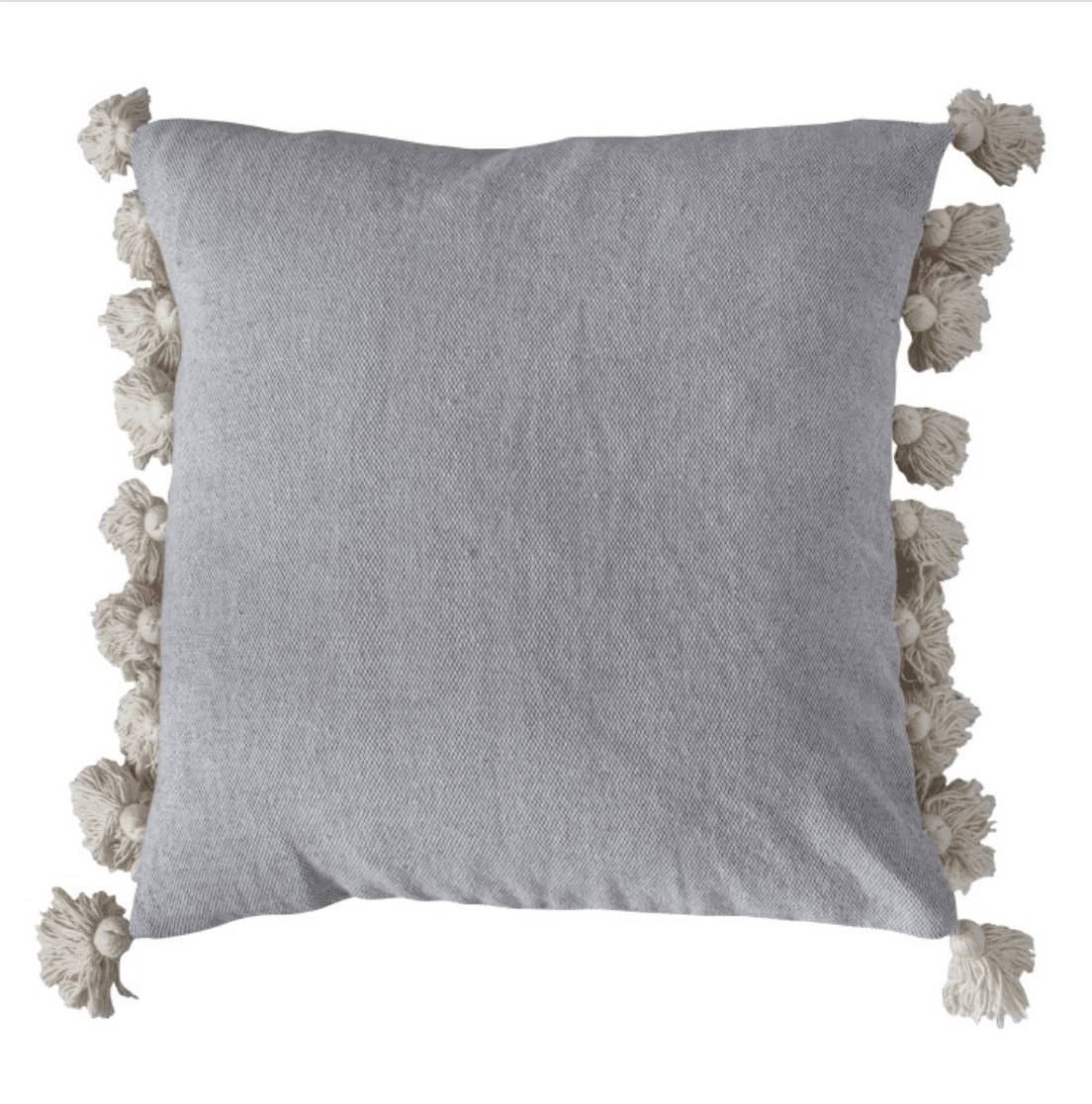 Grey Tassel Cushion - Outlet - Save 20%