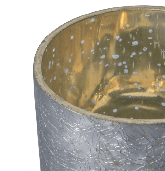Iced Grey Candle Holder - Large - Fragrances & Candles