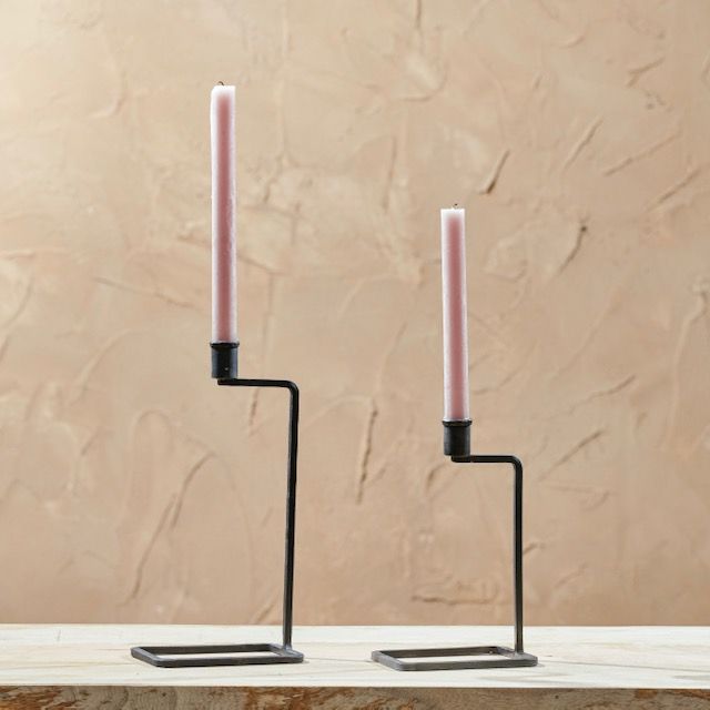 Large Antique Black Candlestick - Fragrances & Candles