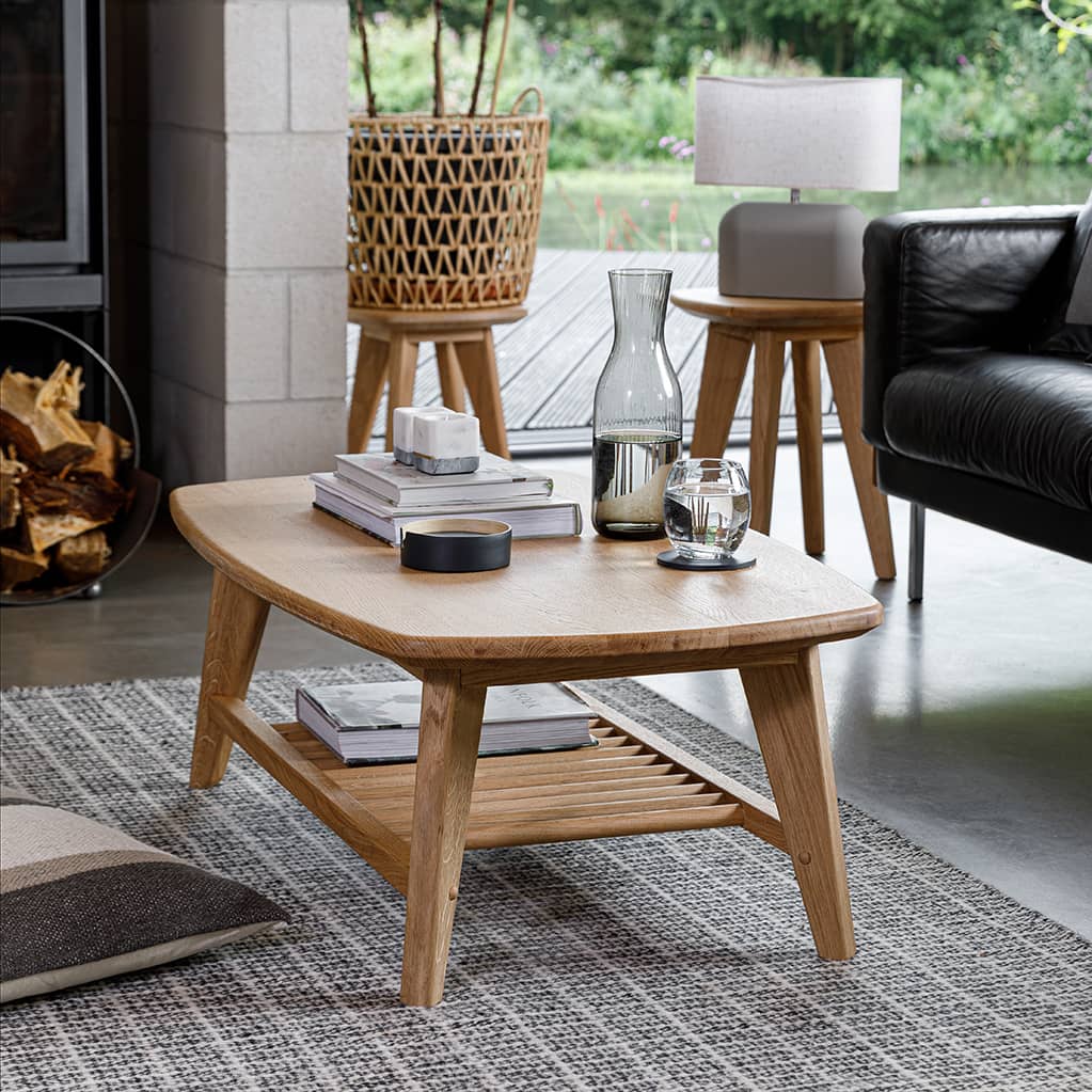 Salters Oak Coffee Table With Storage -