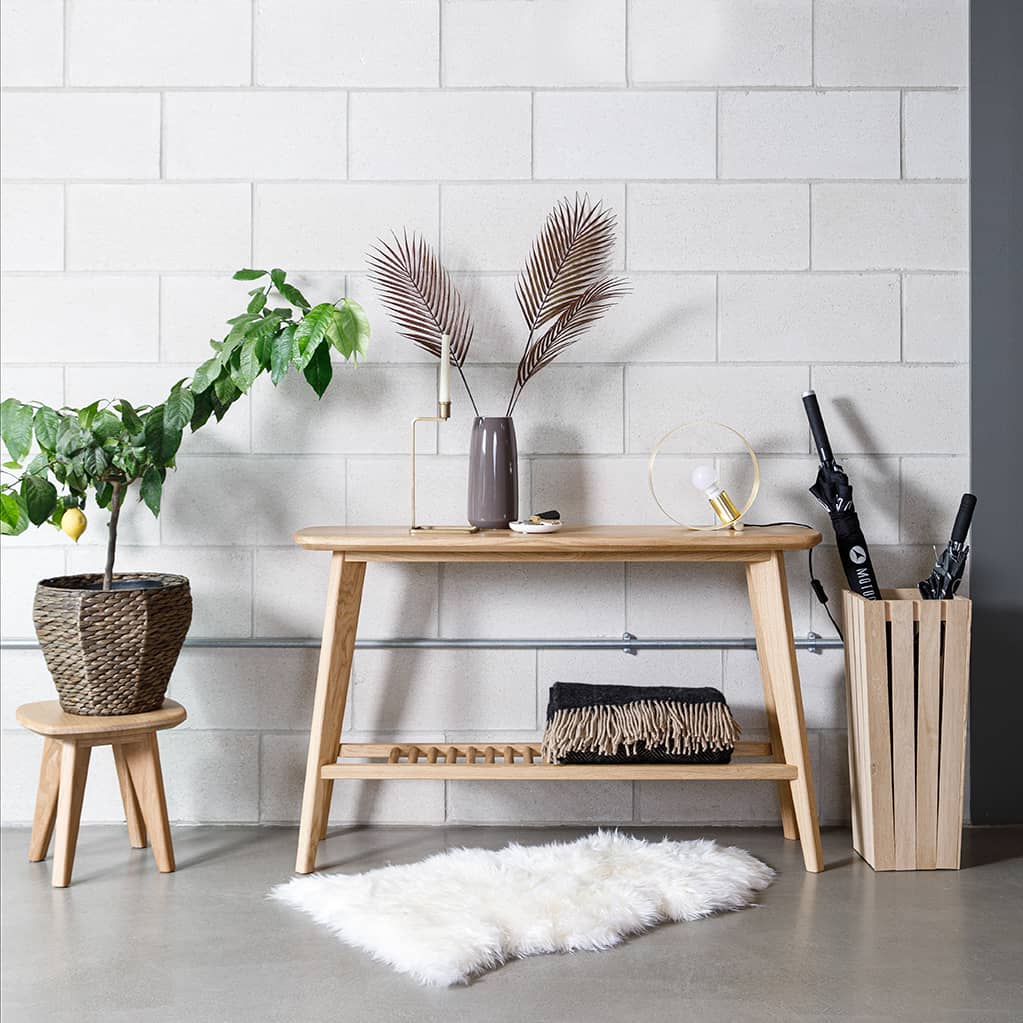 Salters Oak Console Table With Storage -