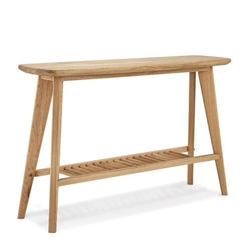 Salters Oak Console Table With Storage - Console Table
