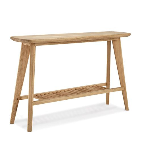 Salters Oak Console Table With Storage