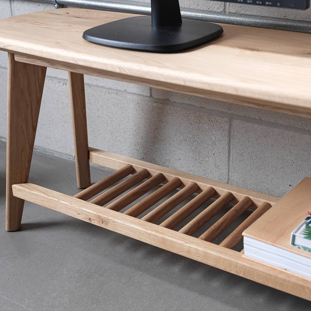 Salters Oak TV Stand With Storage -