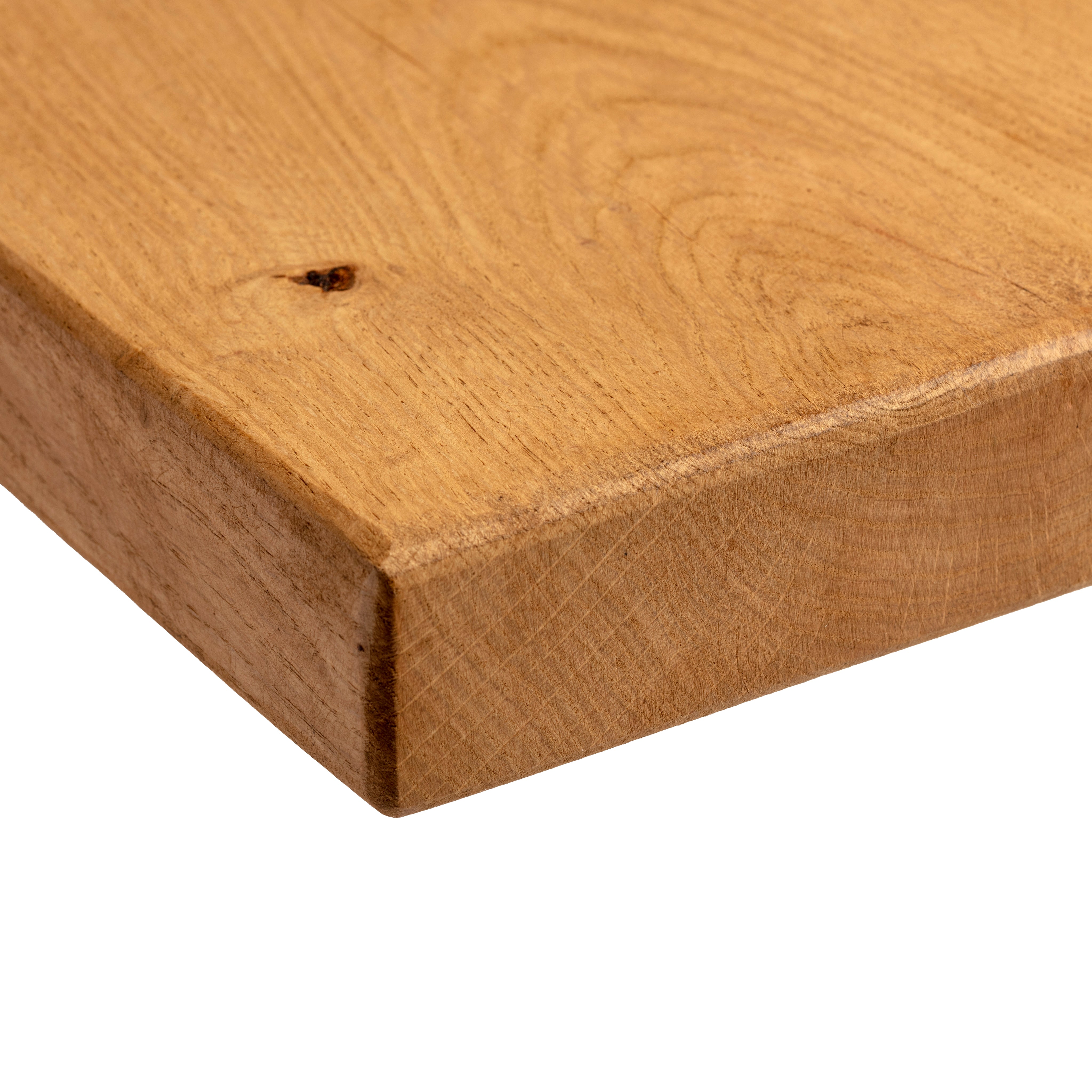 Causey Solid Wood Shelf & Brackets - 8x2 Oak Shelf (19x4cm)