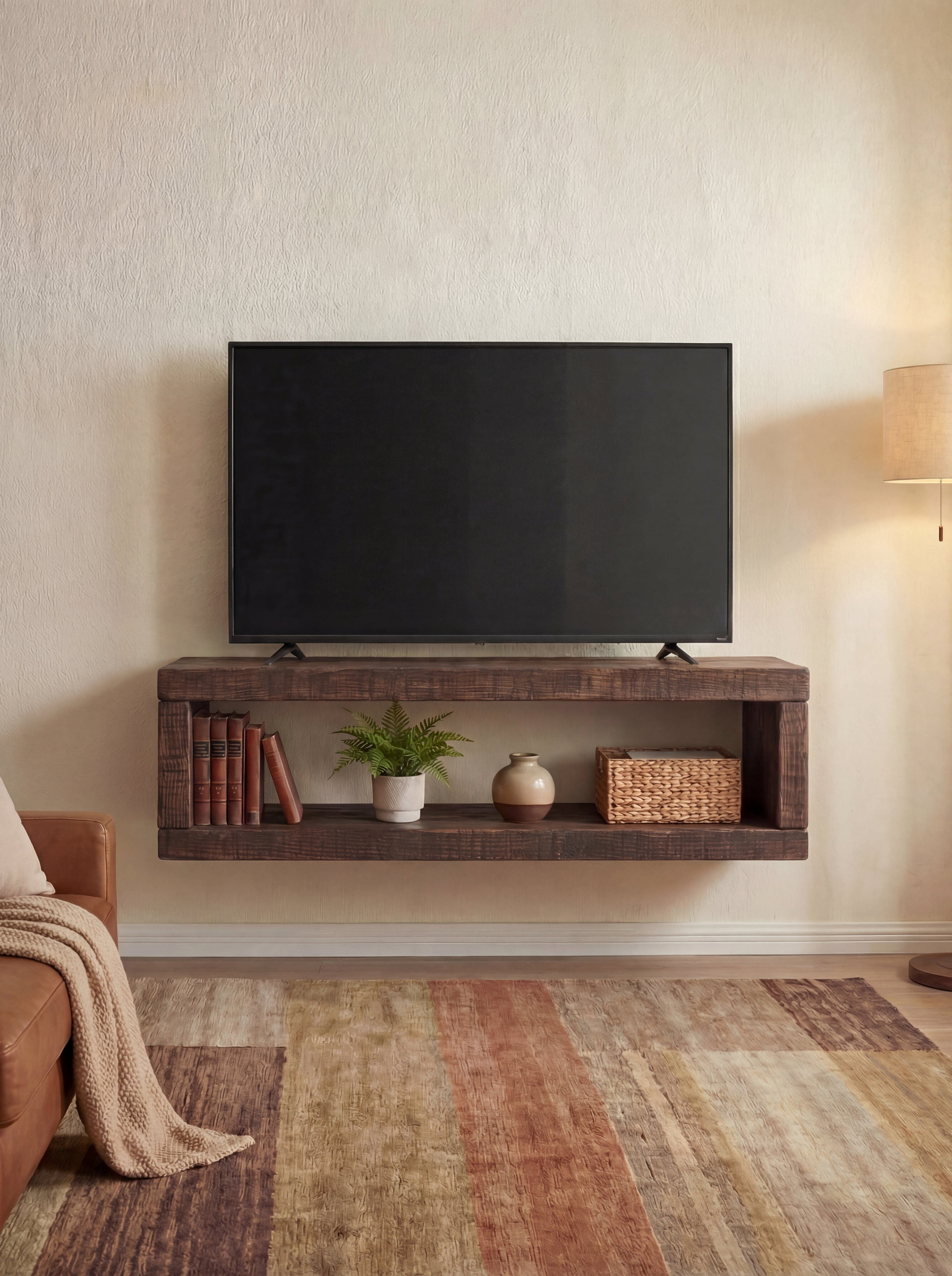 12x2 Rustic Wall Hung TV Unit - TV Stands