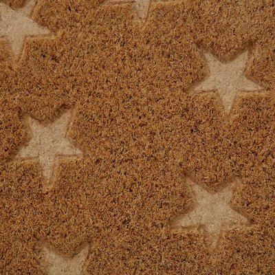 Coir Pressed Stars Doormat