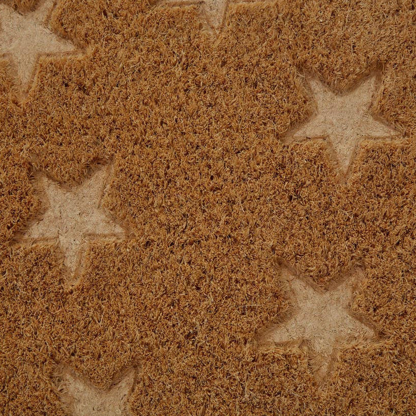 Coir Pressed Stars Doormat