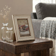 Whitewash Beaded Photo Frame - 