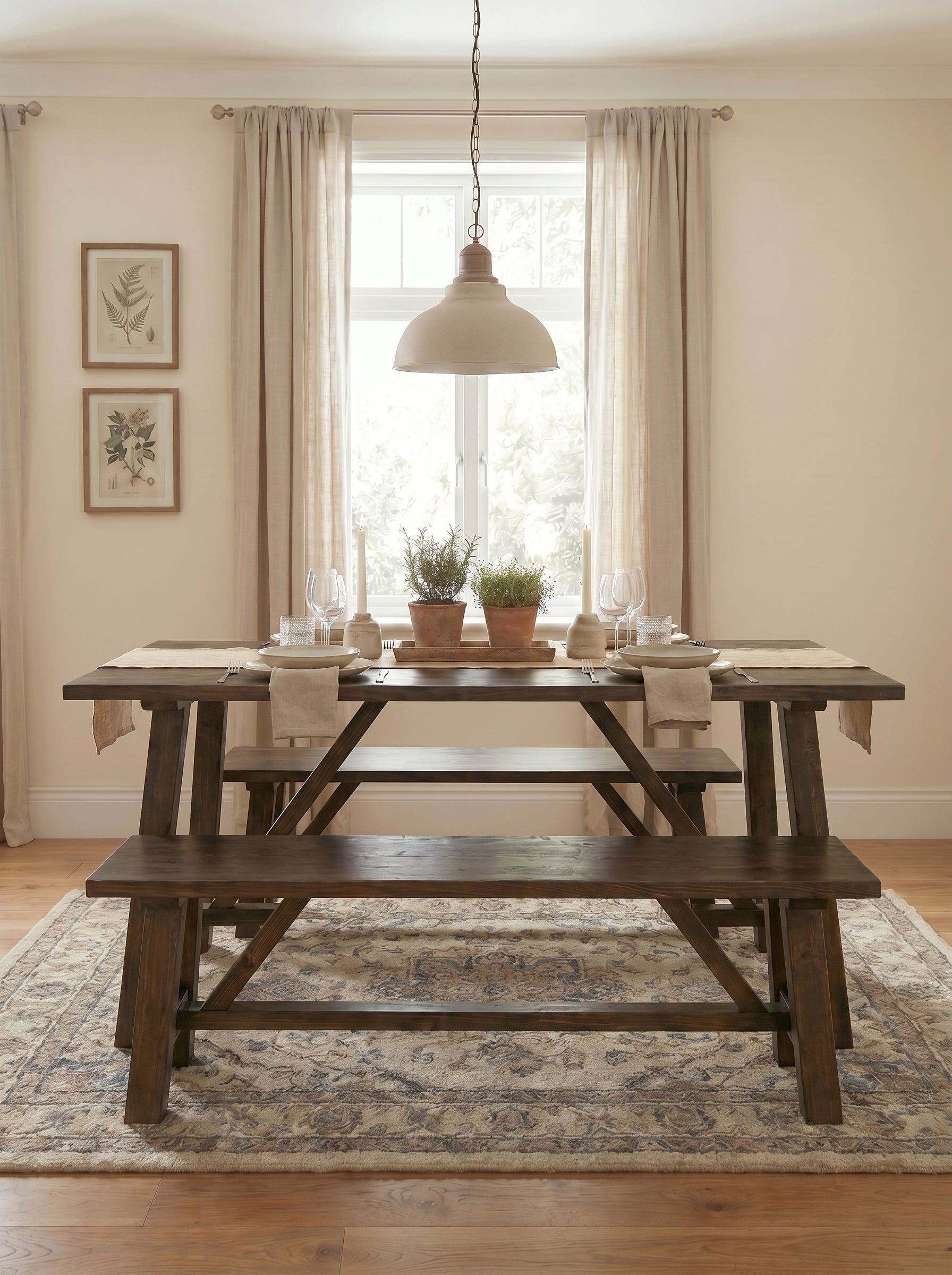 Amble Dining Table and Benches - Dining Table and Benches Sets