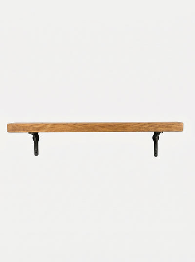 Birtley Iron Rustic Wooden Shelf with Brackets - 14.5cm x 4.5cm - Bracketed Shelves