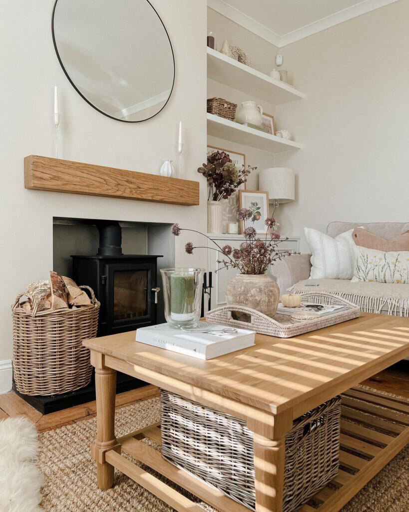 4x6 Oak Mantel Beam (9x14cm) - 