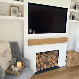 4x6 Oak Mantel Beam (9x14cm) - 