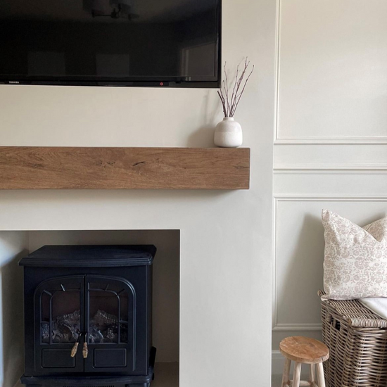 Solid Oak Fireplace Beam | 4 x 6 | Handmade in the UK in 3-5 Days