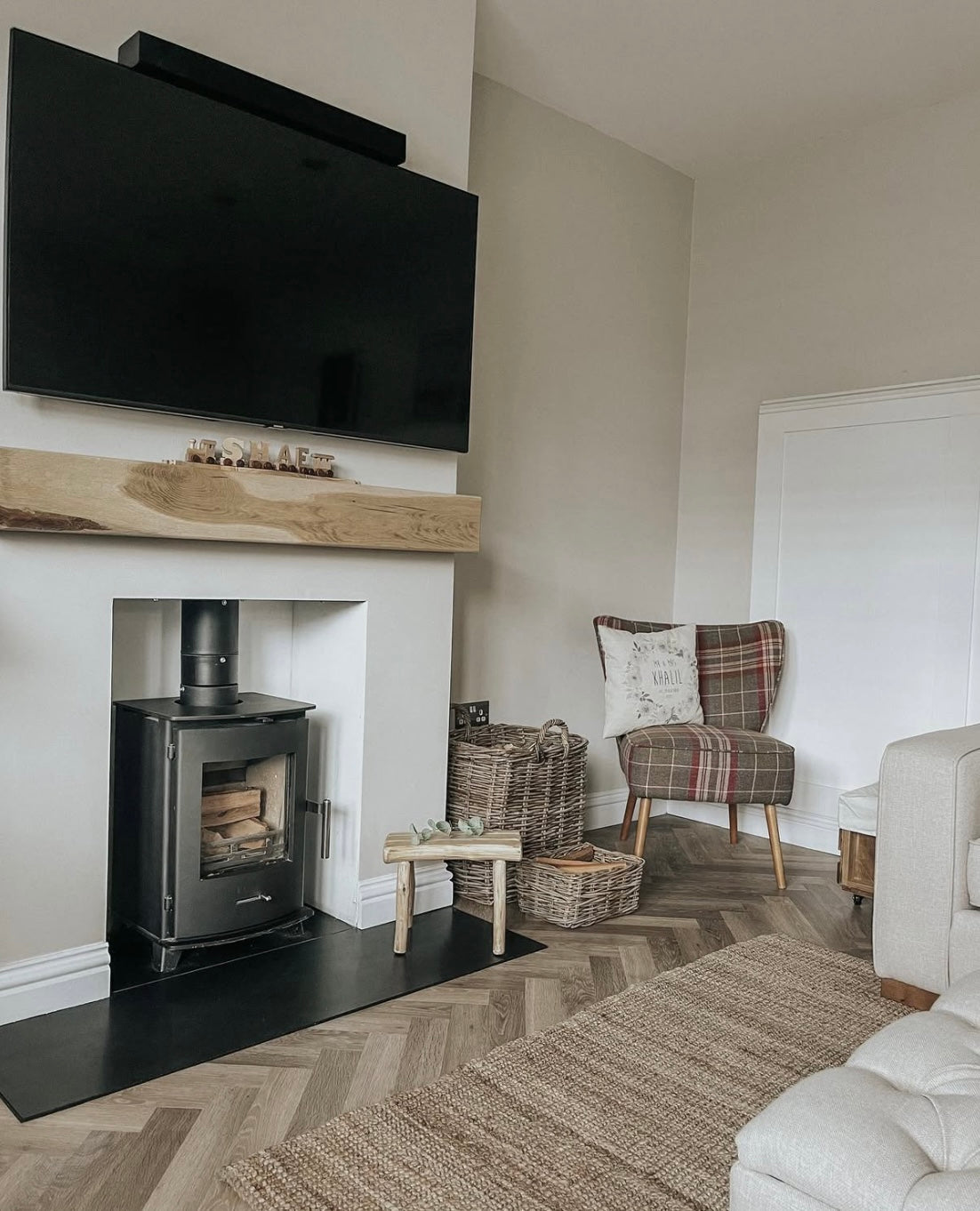 4x8 Oak Mantel Beam (9x19cm)