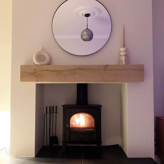 Solid Oak Mantel Beam | 4 x 8 | Handmade 3-5 Days