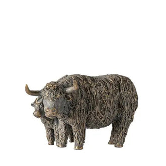 Bronze Highland Cow Ornament