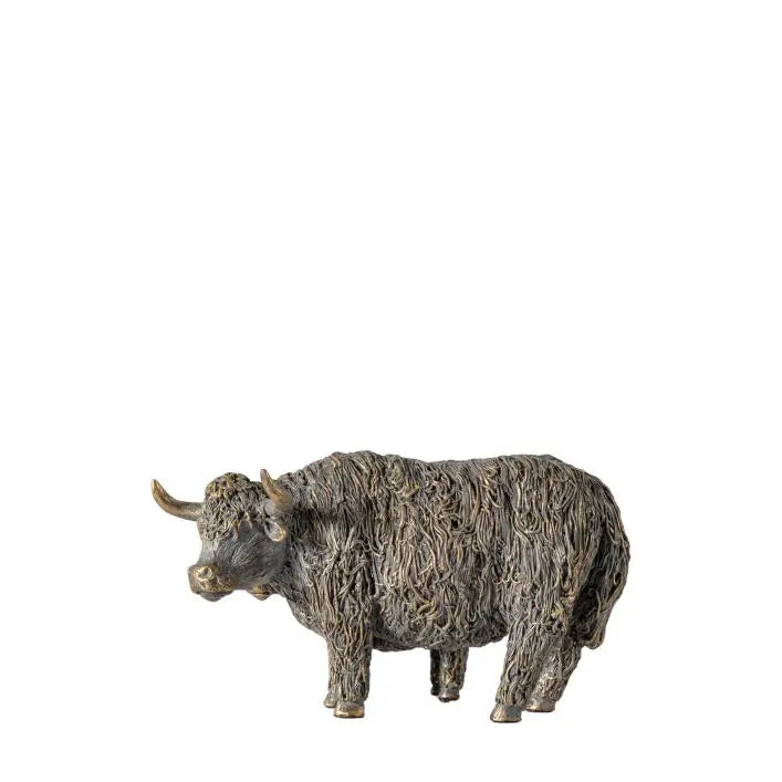 Bronze Highland Cow Ornament