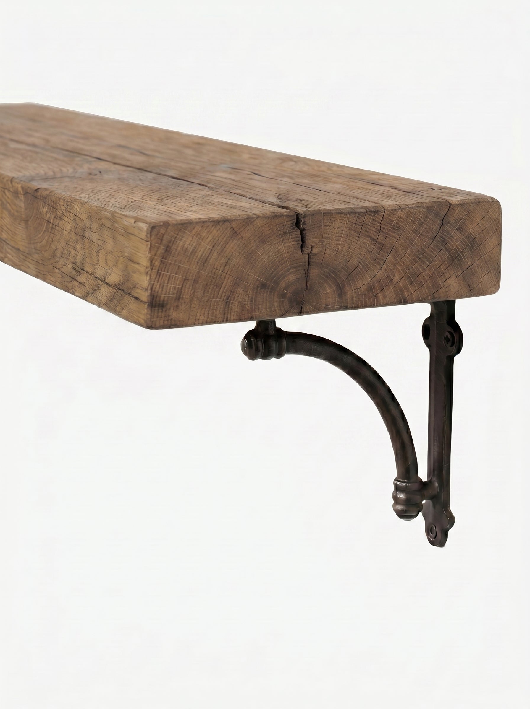 Causey Solid Wood Shelf & Brackets - 8x2 Oak Shelf (19x4cm)