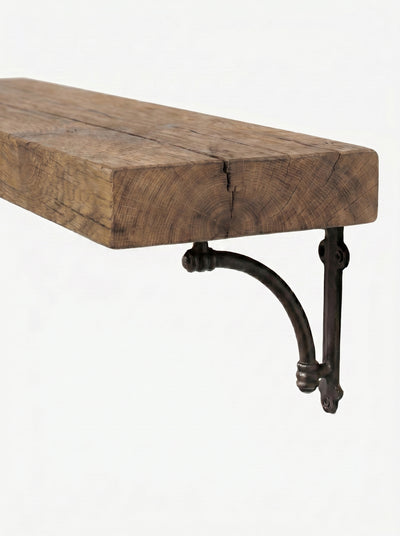 Causey Solid Wood Shelf & Brackets - 8x2 Oak Shelf (19x4cm)