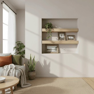 6x4 Oak Floating Shelf (14x9cm) Pack of 2