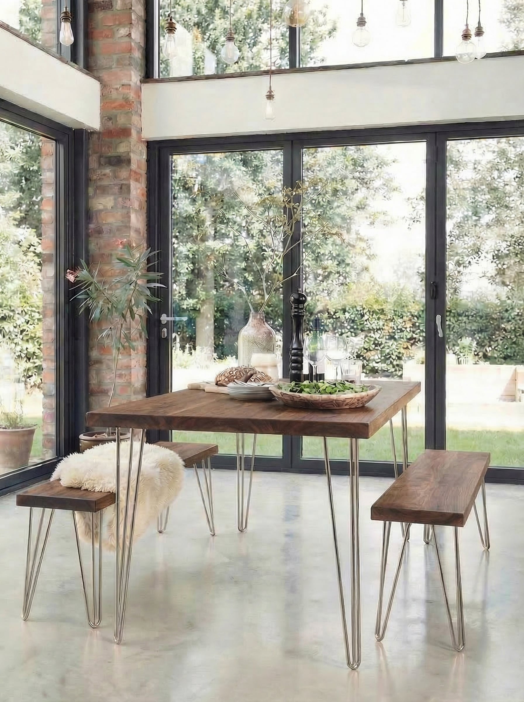 Ouseburn Dining Table and Benches - Dining Table and Benches Sets